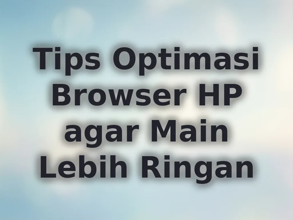 Tips Optimasi Browser HP agar Main Lebih Ringan